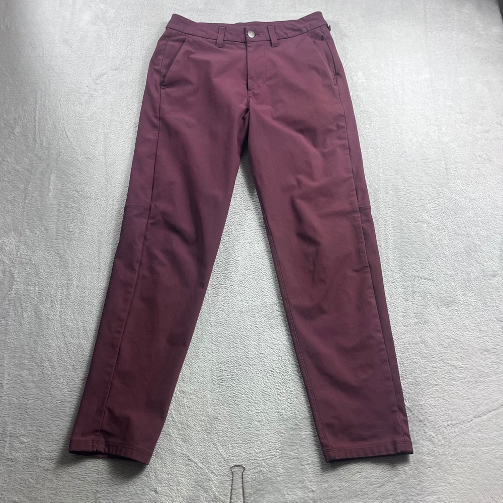 Lululemon Mens Commission Pant Classic Burgundy Red 29x25.5 Trousers Chino